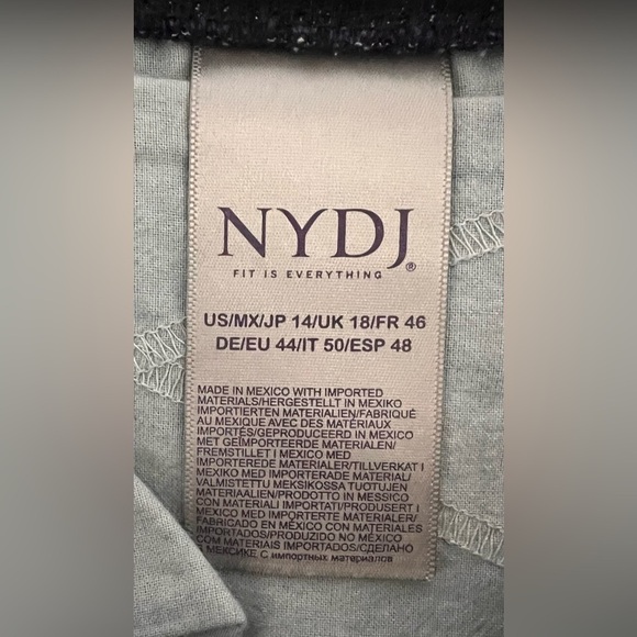 NYDJ NEW Size 14 Women’s Dark wash “Rinse” Pull On Skinny jeans with Ankle Slit - Picture 6 of 12